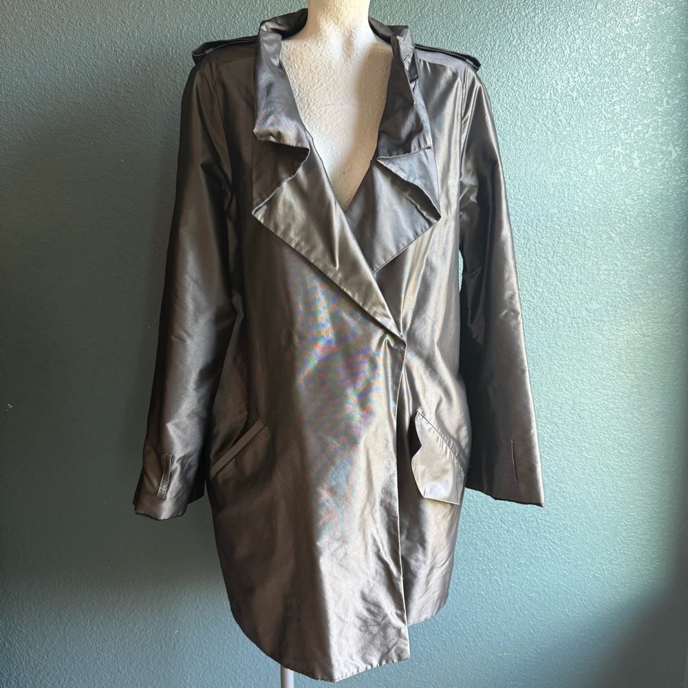 Kenneth Cole Metallic Gray Coat